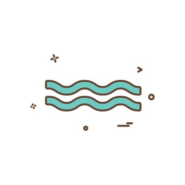 Deniz simgesi simge tasarlamak vektör