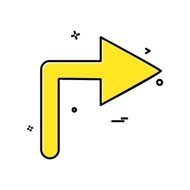 Sağ ok simge tasarlamak vektör