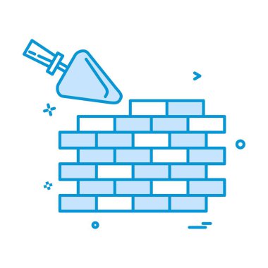 Tuğla gün emek duvar simge vektör tasarımı