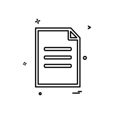 Belge simgesi tasarım vektörü