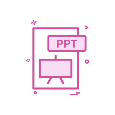 PPT dosya biçimi simge vektör tasarımı