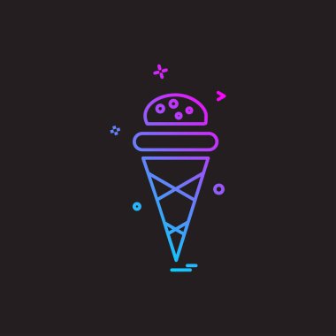 Gıda simgesi tasarım vektörü