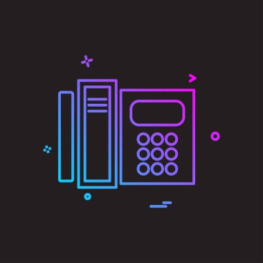 Telefon simgesi tasarım vektörü