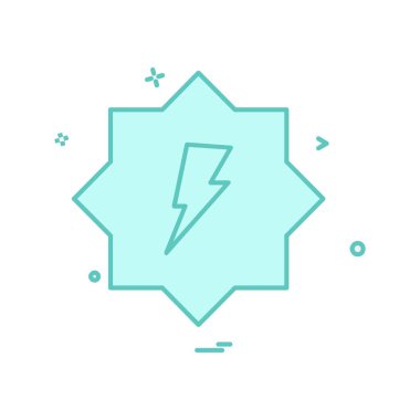 Elektrik akımı simge tasarım vektörü