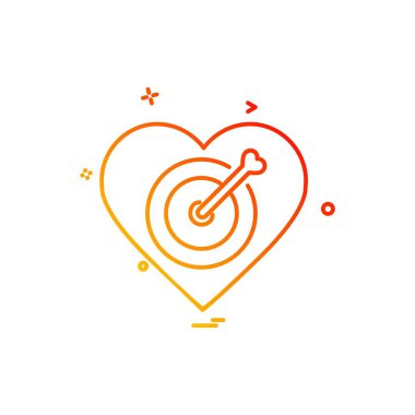 Kalp simgesi tasarım, Sevgililer günü için vektör çizim