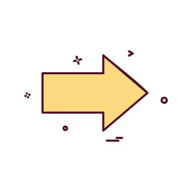 ok doğru yönde simge vektör çizim 