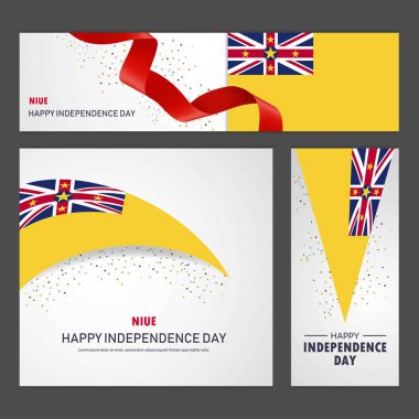 Niue bağımsızlık günün kutlu olsun afiş ve arka plan belirleme