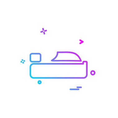 Yatak simgesi tasarımı vektör çizimi 