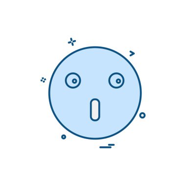 Emoji simgesi tasarım, renkli vektör çizim