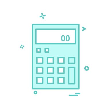 Hesap makinesi simgesi tasarım vektörü 