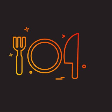 Mutfak simgesi tasarım vektörü 