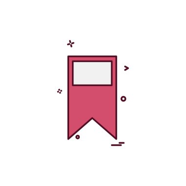 Yer işareti etiket simge tasarlamak vektör