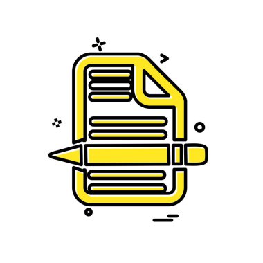 Belge simgesi tasarım vektörü