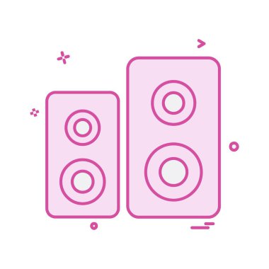 Hoparlör simge tasarlamak vektör 