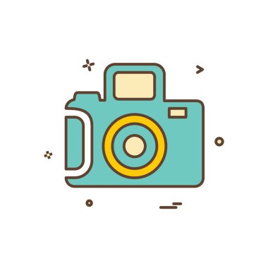 Kamera simgesi tasarım vektörü