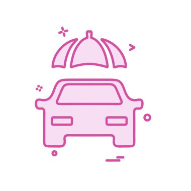 Araba yassı ikon vektör çizimi 