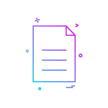 Dosya simgesi tasarım vektörü