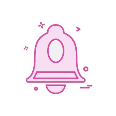 Beyaz arka plan Bell basit düz simgesine