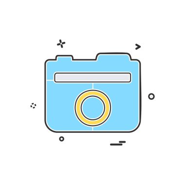 Kamera simgesi tasarım vektörü