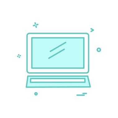 Dizüstü bilgisayar simgesi tasarım vektörü