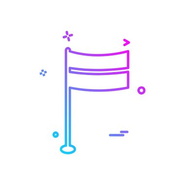 Bayrak simgesi tasarım vektörü