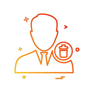 Avatar erkek simge tasarım vektörü