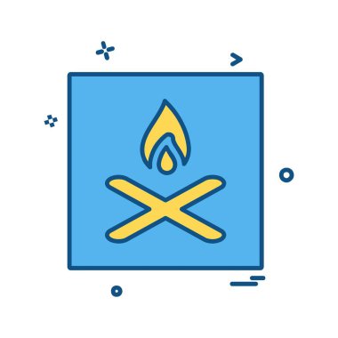 Simge tasarım vektörünü ateşle