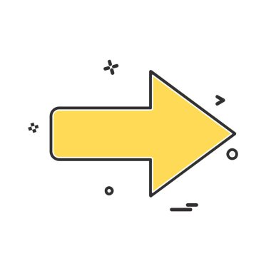 Sağ ok simge tasarlamak vektör