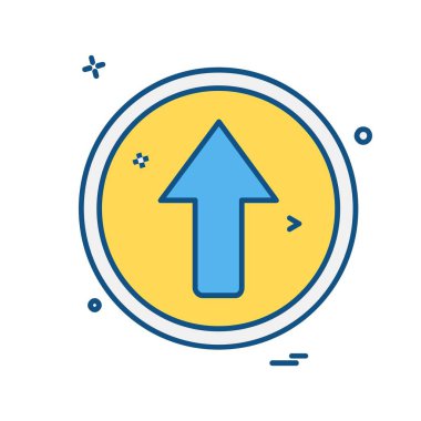 Yukarı ok simgesi tasarım vektörü