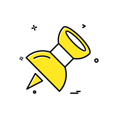 PIN düz simge vektör çizim 