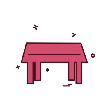 Ev mobilyası ikon tasarım vektörü