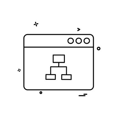 Web yerleşim simgesi tasarım vektörü