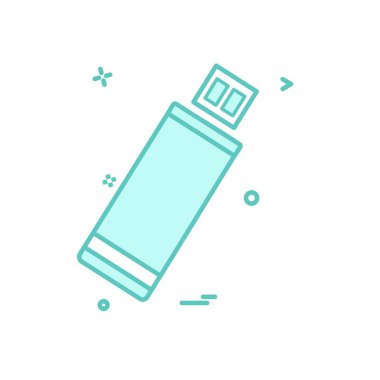 USB aygıt simgesi tasarım, renkli vektör çizim