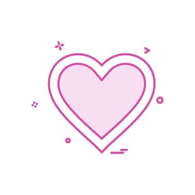 Kalp simgesi tasarım, Sevgililer günü için vektör çizim