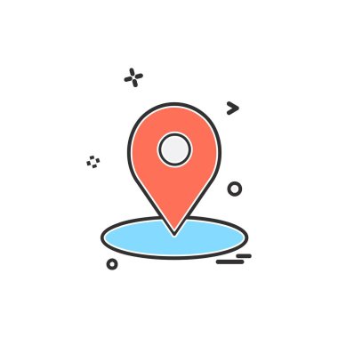 Navigasyon simgesi tasarım vektörü