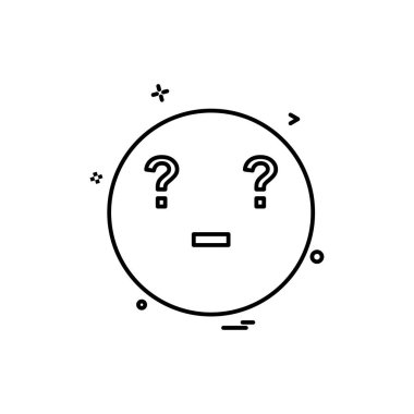 Emoji simgesi tasarım, renkli vektör çizim