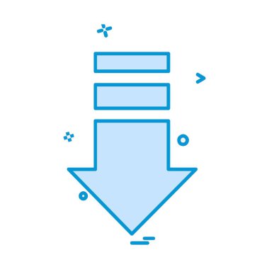 Aşağı ok simgesi tasarım vektörü