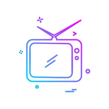 TV simgesi tasarım vektörü