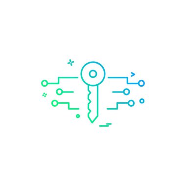 Parola ve güvenlik simgesi tasarım vektörü 