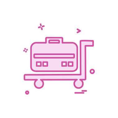 Bagaj simge tasarlamak vektör