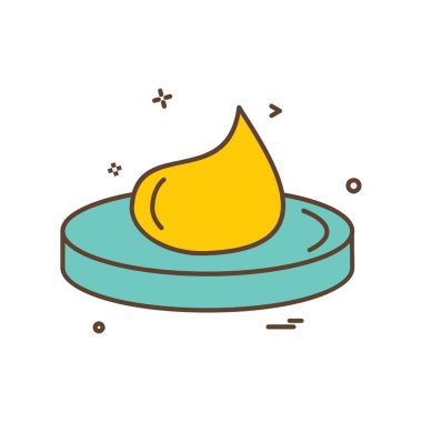 Krem simge tasarlamak vektör