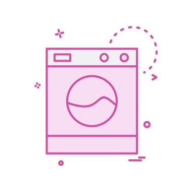 Çamaşır makinesi simgesi tasarım vektörü