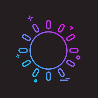 Güneş simgesi tasarım vektörü