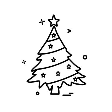 Noel ağacı simge tasarlamak vektör