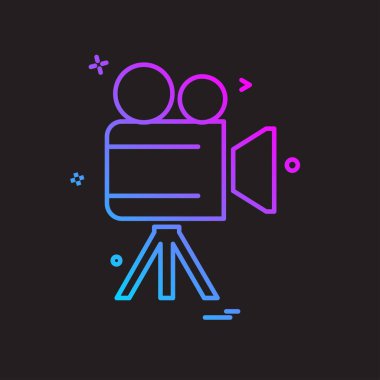 Kamera simgesi tasarım vektörü