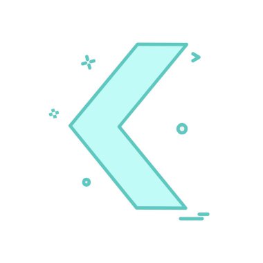 Sol ok simgesi tasarım vektörü