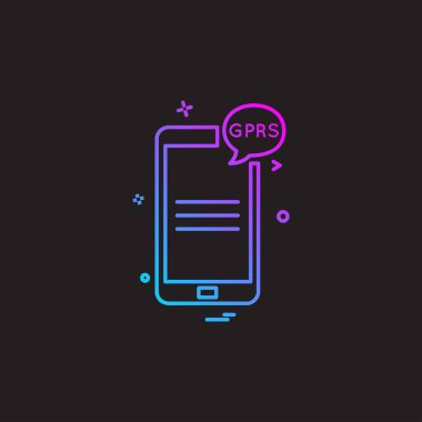 Cep telefonu simge tasarlamak vektör 