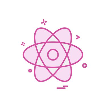 Nükleer simge tasarlamak vektör