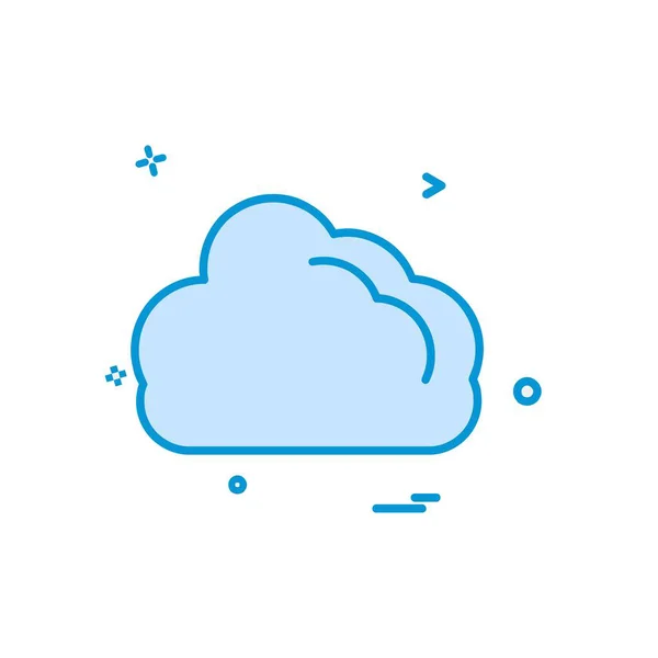 Diseño Iconos Nube Ilustración Vectores Coloridos — Vector de stock