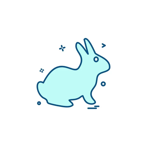 Кролик Плоский Значок Векторні Ілюстрації — стоковий вектор